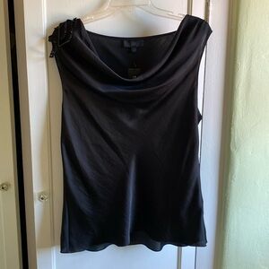 Banana Republic black silky top for evening dress. Tags on